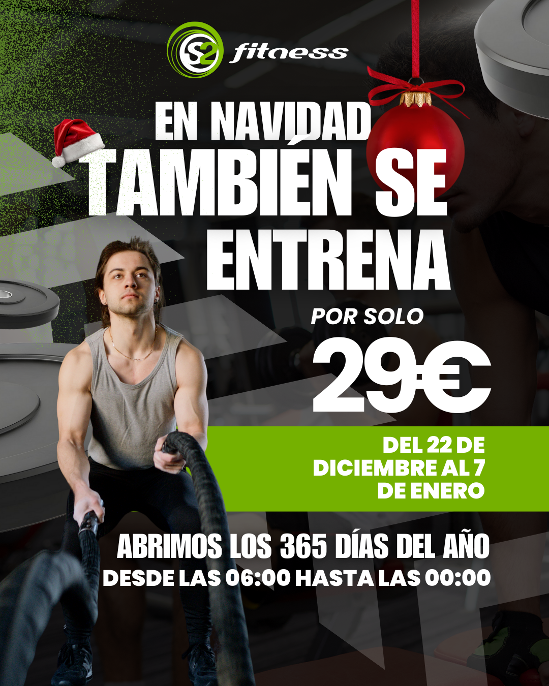 En navidad también se entrena por solo 29€ del 22 de diciembre al 7 de enero